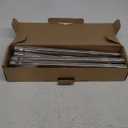 Anovo Flag Pole Kit- Stainless Steel 6 FT Flag Poles with1 Inch Metal 360 Rotating Flag Pole Rings Clip, Two-Position Flag Pole Holder Brackets Mounting for Outside House Outdoor Porch (6 FT-Sliver)