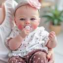 Realistic Reborn Baby Dolls 19 Inch Lifelike Toddler Newborn Baby Doll Soft Vinyl Cloth Body Silicone Doll Birthday Gift for Kids Age 3+