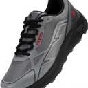 FitVille Wide Running Shoes for Men Trail Walking Sneakers Athletic Shoes with Wide Toe Box | Arch Support (Black Gray, 12,5)