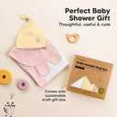 KeaBabies 3-Pack Organic Swaddles for Newborns Girls, Boys with Hats - Soft Cotton Baby Sleep Sacks 0-3 Months, Breathable Baby Hats and Swaddles 0-3 Months, Newborn Essentials Must Haves (Daffodil)