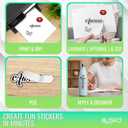 Printable Vinyl Sticker Paper - 50 Sheets 8.5x11 Sticker Paper for Inkjet Printer, Quick-Drying, Waterproof, Vivid Colors & Tear-Resistant, Easy to Cut, Cricut Compatible, DIY Sticker & Labels