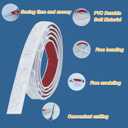 Flexible Molding Trim Wall Trim Self Adhesive, Peel and Stick Mirror Frame Border, Waterproof Bathroom Decor (White)