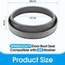 WH08X23479 Washer Door Boot Seal Door Diaphragm Compatible with GE Front Load Washer, Door Gasket Replacement Part 4467230 AP6032732 PS11763264 EAP11763264