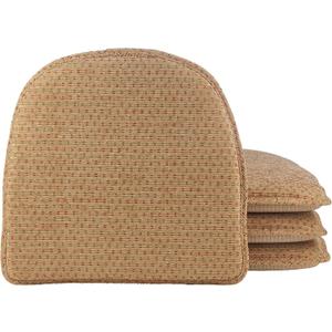 Klear Vu Raindrop The Gripper Non Slip Chair Cushions, Soft & Comfortable Seat Pad, Sitting Pillow for Kitchen, Dining or Office, 4 Count (Pack of 1), Natural