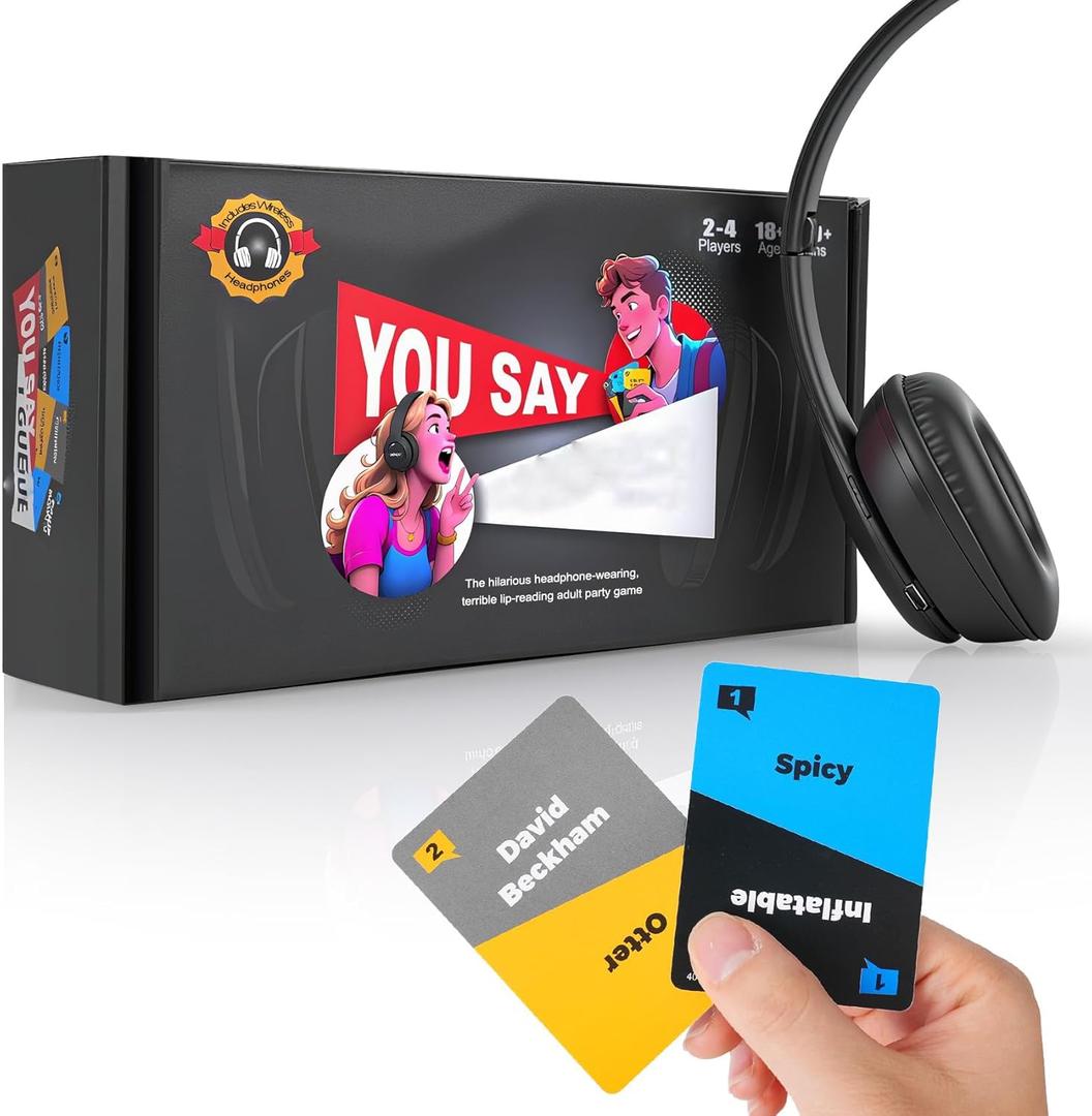 ATG You SAY I Speculation - 2026 New Sorry Board Game Lip Reading Party Fun Games for Adults, The Headphone Challenge TikTok Popular Card Game for 18+ Years Old (2+ Players)
