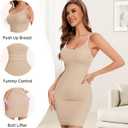 Shapewear Slip Dress for Women Under Dress Full Slip Tummy Control Dress Slips Seamless Body Shaper Cami (Beige, S)