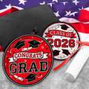 Graduation Plates and Napkins 2026, Congrats Grad Disposable Dinner & Dessert Paper Plates, and Napkins for Red Graduation Party Decoration, Serves 50