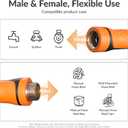 Giraffe Tools Garden Hose 5/8", Water Hose Heavy Duty, Flexible, Lightweight Hybrid Hose with Swivel Handle, 10ft Male to Female Fittings, Burst 600 PSI, Short Leader Hose