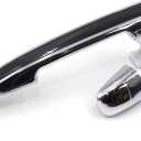 Rear Left Right Pair Outer Chrome Black Door Handle Grip For Hyundai Sonata 2005 2006 2007 2008 2009 2010
