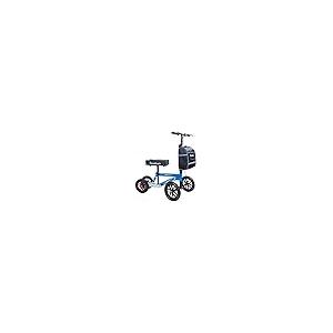 All Terrain Steerable Knee Scooter Crutch AlternativeDeluxe Medical Scooter Double Handbrake,for Adults Injured Ankle & Foot Recovery Scooter in Blue