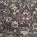 HUGEAR 2x3 Small Rug Machine Washable Area Rug Brown Entryway Rugs Entrance Door Mat Indoor Accent Rugs Floral Low Pile Carpet Distressed Throw Rug Kitchen Bedroom Office Non Slip