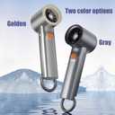 Turbo Handheld Fan with Digital Display, 100-Level Speed Adjustable & 3000mAh Battery, 8Hrs Powerful Cooling Personal Pocket Fan for Outdoor Travel Camping Activites (Golden)