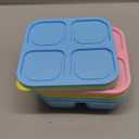 4 Pcs Snack Box Containers Set, Reusable 4 Compartment Lunchable Container with 2Pcs Sauce Containers, Stackable BPA-Free Bento Box for School, Work, Travel (4 Color)