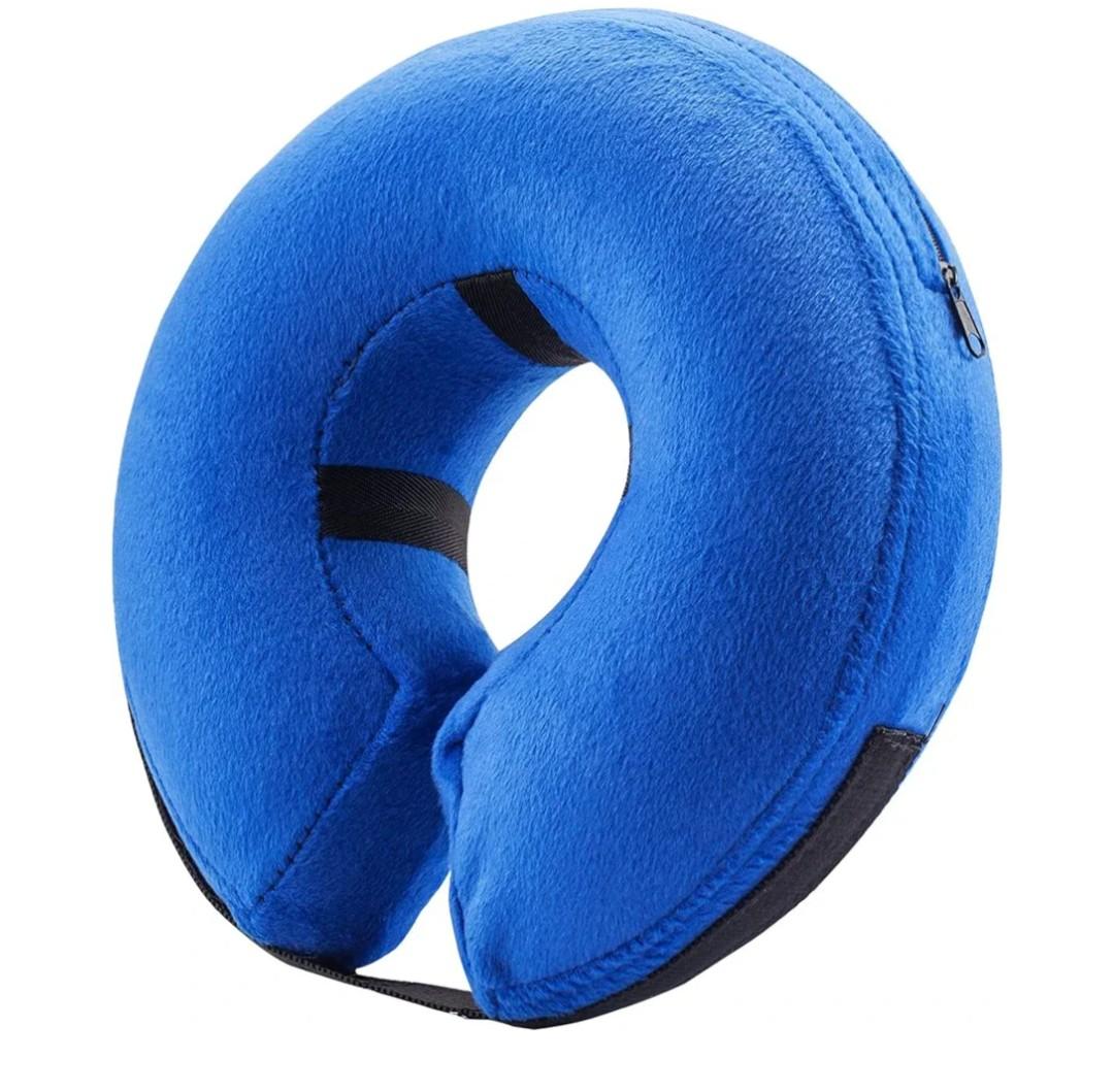 BENCMATE Inflatable Dog Cone Collar Alternative, Soft Dog Cone for Small Medium Large Dogs and Cats, Neck Recovery ECollar Donut Collar After Surgery (Large, Blue)