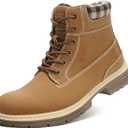 Men's Winter Snow Boots, Waterproof Insulated Anti Slip Soft Toe Shoes for Outdoor Hiking & Trekking, 8.5