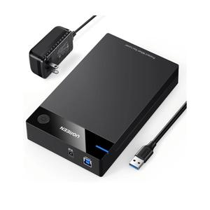 UGREEN External Hard Drive Enclosure for 3.5 2.5 Inch SATA SSD HDD USB 3.0 to SATA III Hard Drive Case with UASP 12V Power Adapter Compatible with WD Seagate Toshiba Samsung Hitachi PS5 Xbox
