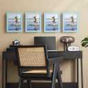 Renditions Gallery Photo Frames 8x10 inch Picture Frame Set of 4 High-end Modern Style, Made of Solid Wood and High Definition Glass Ready for Wall and Tabletop Photo Display, Blue Frame (8"x10")