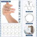 Fuyoooo 20/30 Sets Nurse Appreciation Gifts Anesthetist Appreciation Keychain Propofol Molecule Keychain with Thank You Cards