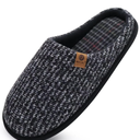 ONCAI Mens Cozy Memory Foam Scuff Slippers Slip On Warm House Shoes Indoor/Outdoor with Best Arch Support, Size 43