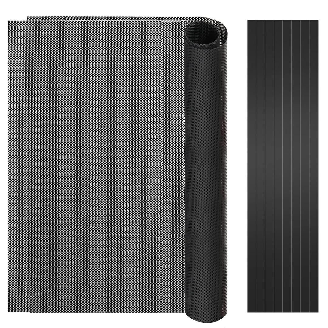 MoKo 400x300mm DIY PC Case Dust Mesh Filter, [2 Pack] PVC Dustproof Magnetic Dust Filter Cover, PC Mesh Grill with Magnetic Frame Strip Computer Cooler Fan Dust Filter for Computer PC Case, Black
