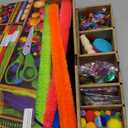 Dan&Darci Arts and Crafts Vault - Craft Supplies Kit in a Box - Gift for Kids Ages 4 5 6 7 8 9 10 11 & 12 Year Old Girls & Boys - Crafting Set Kits - Gift Ideas for Kid Art Activity Gifts