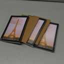 upsimples 4x6 Picture Frame Set of 3, Made of High Definition Glass for 4 x 6, Wall and Tabletop Display Thin Border Photo Frames for Home Decor, Black