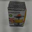 Elite Gourmet ETS740 BPA-Free Electric Citrus Juicer with 2 Cones, Compact, Large Volume, Pulp Control, Oranges, Lemons, Limes, Grapefruits with Easy Pour Spout, 1.2L, Black/Stainless Steel