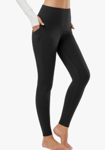 Baleaf Women's Fleece Lined Leggings Thermal Warm Winter Tights High Waisted Yoga Pants Cold Weather with Pockets. Size S.