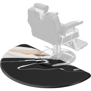 OmySalon 3x 5x5/8'' Thick Salon Mats for Hair Stylist Anti Fatigue, Barber Floor Mat with Round Base, Salon Chair Mat Hairdresser Standing, Anti-Slip Easy Cleaning (Snowy Starlight)