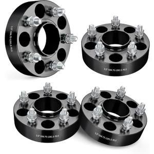 EVIL ENERGY 5x4.75 Wheel Spacers 1.5 inch Compatible with Chevy S10 1982-2004, 5x120.65 mm Hubcentric with Lip 5 Lugs 70.5 mm Hub Bore M12x1.5 Studs Black