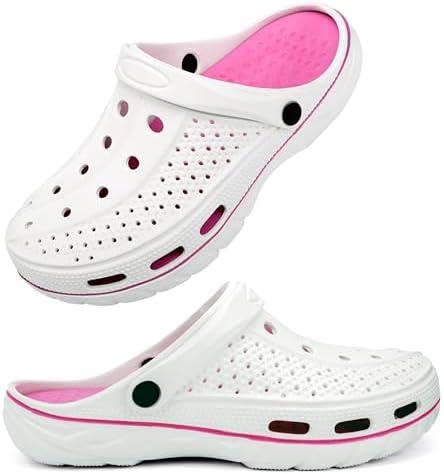 INMINPIN Women Men Orthopedic Clogs Arch Support Garden Shoes Sandals Slippers with Plantar Fasciitis Insoles Size 8