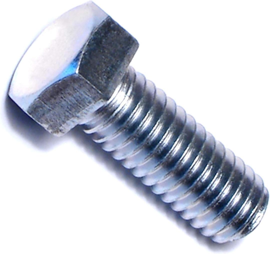Hard to Find Fastener Tap Hex Bolts, Durable Corrosion-Resistant Steel Hex Head Bolt for Home Improvement, DIY, Construction, 3/8-16 x 1, Pack of 100