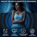 Grounding Mat for Bed, Grounding Mat for Sleeping, Tear-Resistant PU Leather Grounding Pad with Cord, Mattress Size Grounding Mat King (27"x78", Charcoal)