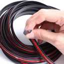 16.4FT 5M T-Shape Rubber Seal Strip Weatherstrip Universal Self Adhesive Auto Weather Draft for Car Windshield Edge Moulding Sealing Soundproof T-Type Protector Trim (10 * 6mm)