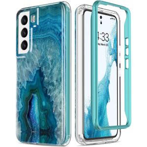 Esdot for Samsung Galaxy S22 Case,Military Grade Passing 21ft Drop Test,Rugged Cover with Fashionable Designs for Women Girls,Protective Phone Case for Galaxy S22 6.1" Agate Stone