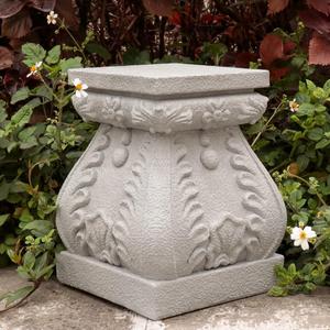 Outdoor Pedestal Stand for Garden Decor - ClassicalL Plinth Pedestal Stand for Statues, Decorative Garden Pedestals and Statue Stand, 12" Tall