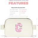 Customized Gifts for Mom Daughter Sister Her,Birthday Gift for Mom,Mom Gifts from Daughter,Mother in Law Gifts,Mama Gift Idea,Crossbody Bag Belt Bag | Cream,Initial C