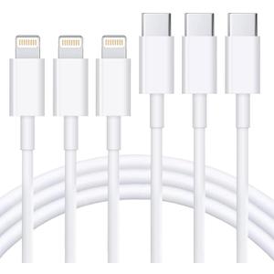 USB C to Lightning Cable 3Pack 3FT [MFi Certified] iPhone Fast Charger Cable USB-C Power Delivery Charging Cord for iPhone 14/13/12/12 PRO Max/12 Mini/11/11PRO/XS/Max/XR/X/8/8Plus/iPad, White