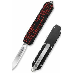 Aluminium Alloy Pocket Knife with Clip, Folding EDC Utility Knife, Push Button Box Cutter
