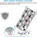 Pink White Black Christmas Trees Case Compatible with iPhone 15, Winter Christmas Cartoon Case for iPhone 15, Cool TPU Bumper Phone Case Cover