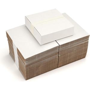 7x7x2 Shipping Boxes Set of 40, 3 Layers White Corrugated Cardboard Small Business Packing Box for Mailing