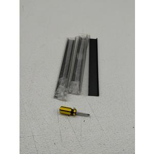 Ravinte 3 Pack Finger Pulls for Cabinets 254mm/10 Length Black Edge Pulls Matte Black Finger Cabinet Pulls Concealed Handles for Kitchen Drawer Finger Edge Pull Tab Handle