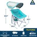 GCI Outdoor Waterside Pod Rocker Outdoor Rocking Chair with Sunshade Canopy