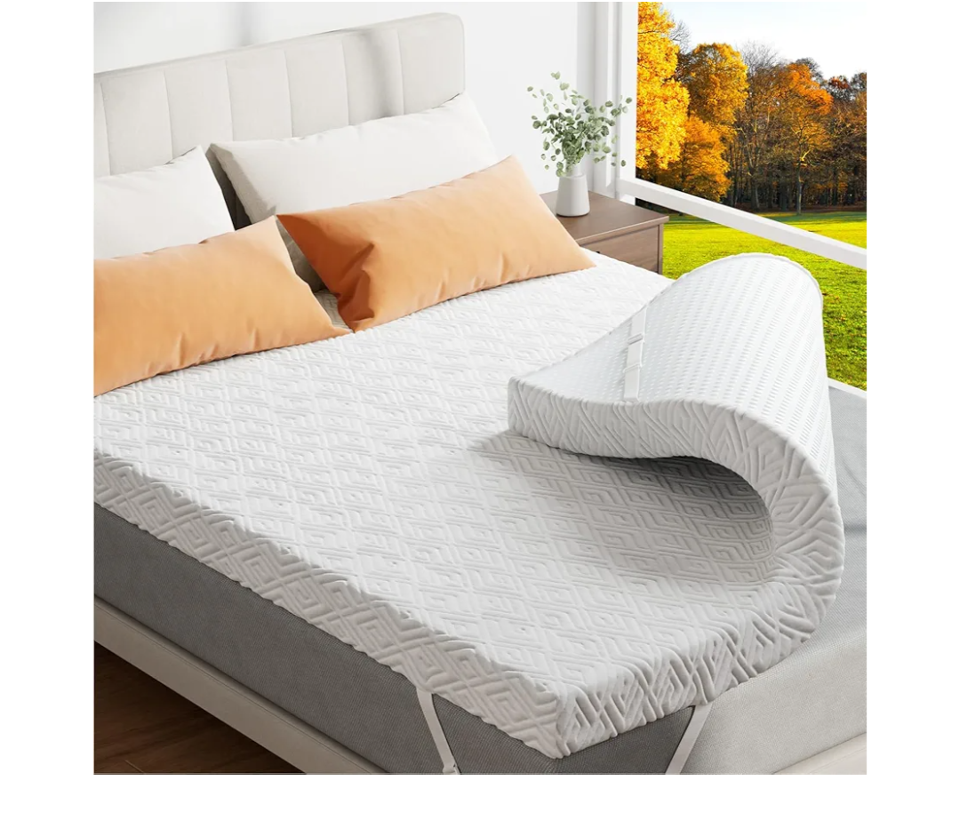 Memory Foam Mattress Topper - 3 Inch Gel Mattress Pad for Pressure Relief, Premium Soft Cooling Sleep Bed Topper, Non-Slip Design with Removable & Washable Cover, CertiPUR-US