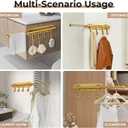 12" Valet Rod for Closet Pull Out (1 Pack, Gold)