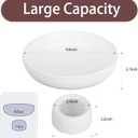 Ceramic Fruit Bowl, 10" White Fruit Bowl for Kitchen Counter with Drainage Hole, Removable Pedestal Fruit Bowl with Non-Slip Pad, Large Decorative Fruit Bowl for Fruit, Vegetable, Salad, Snack
