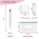 60 Sets 1Ml Colostrum Collector Kit Include 60 1ml No Needle Sterile Syringes with Cap, 4 Measuring Cup, 6 Zip-lock Storage Bags, 60 Labels for Breast Milk Collector