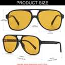 NIDOVIX Polarized Classic Vintage Aviator Sunglasses for Men Women Large Frame Retro 70s Sunglasses (A1 Black/Orange)