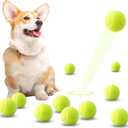 10 Pack 2-inch Dog Tennis Toys, Pet Play Balls, Refill for Automatic Launchers, Suitable for Small Dogs - Indoor & Outdoor Use, Refill balls for automatic ball launcher (Launcher Not Included) (Greener)