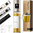 KIVY Glass Oil Sprayer for Cooking Precise Oil & Vinegar Spray Bottle Oil Mister Spray Bottle for Food  Includes Funnel  Perfect for Cooking & Air Fryer (Glass)